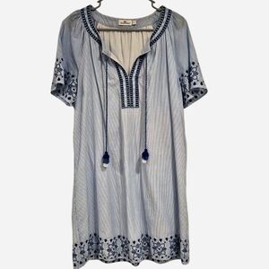 Vineyard Vines Striped Blue and White Flowy Dress